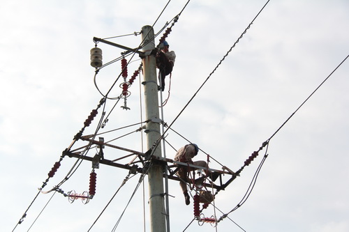 國(guó)網(wǎng)霞浦供電公司加裝線路避雷器，保障兩節(jié)期間電網(wǎng)可靠性