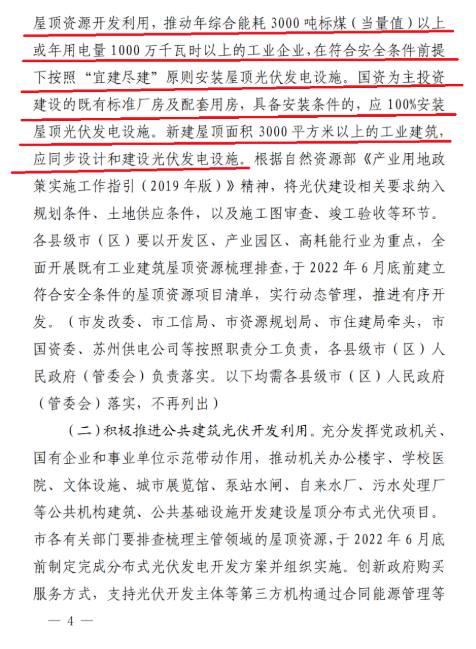 蘇州：國企廠房100%安裝分布式光伏！