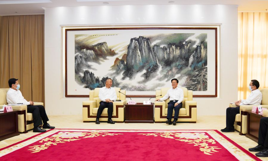 雷鳴山、韓君拜會(huì)安徽省委書記鄭柵潔