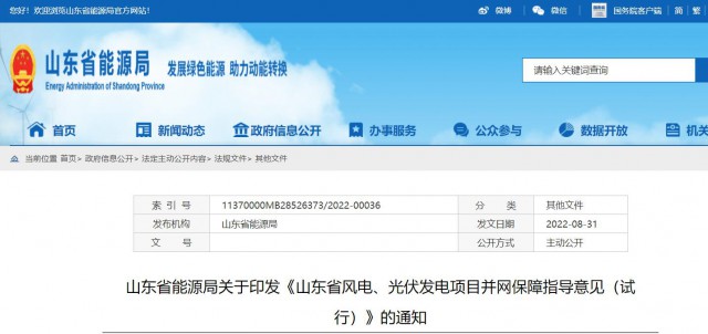 山東：將儲能配比作為風光項目并網最優(yōu)先條件，分布式光伏直接保障并網！