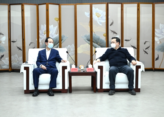 丁焰章與雄安新區(qū)黨工委書記、管委會主任張國華會談