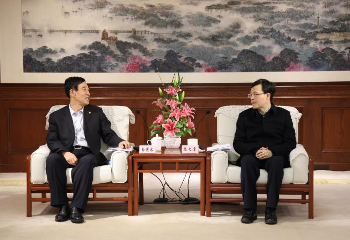 中國能建黨委副書記、總經(jīng)理孫洪水與南京市市長陳之常會談