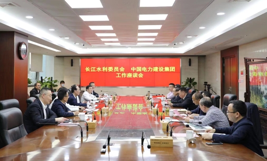 中國電建黨委書記、董事長丁焰章與長江水利委員會黨組書記、主任劉冬順會談