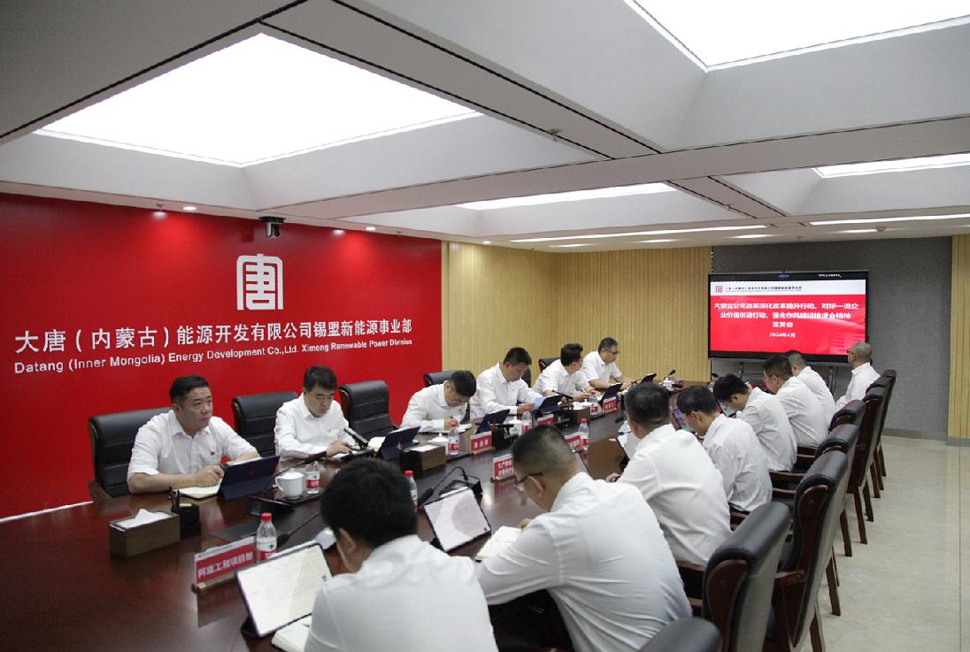 大唐錫盟新能源事業(yè)部召開(kāi)內(nèi)蒙古公司改革深化提升行動(dòng)、對(duì)標(biāo)一流企業(yè)價(jià)值創(chuàng)造行動(dòng)、強(qiáng)化作風(fēng)建設(shè)會(huì)議精神宣貫會(huì)