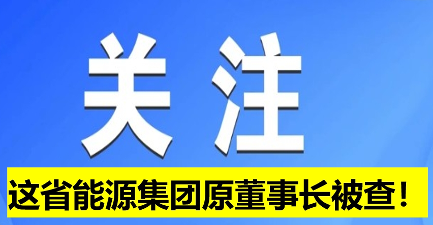 這省能源集團(tuán)原董事長(zhǎng)被查！