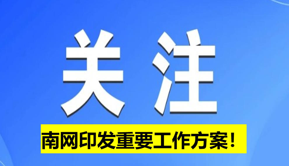 南網(wǎng)印發(fā)重要工作方案！
